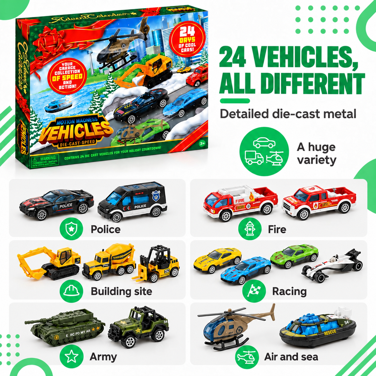 The advent calendar with a car behind every door