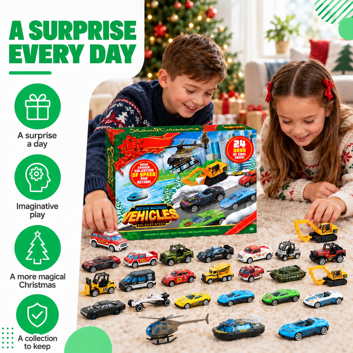 The advent calendar with a car behind every door