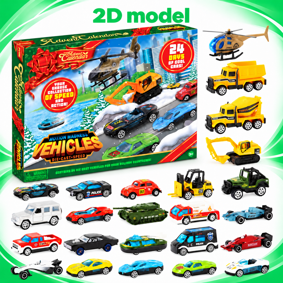 The advent calendar with a car behind every door
