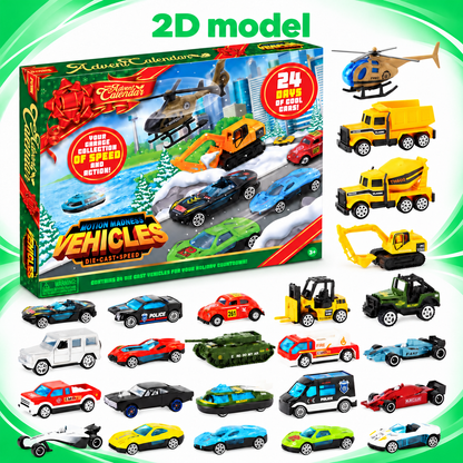 The advent calendar with a car behind every door