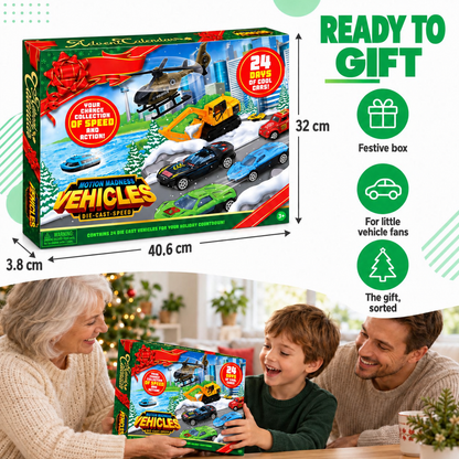 The advent calendar with a car behind every door