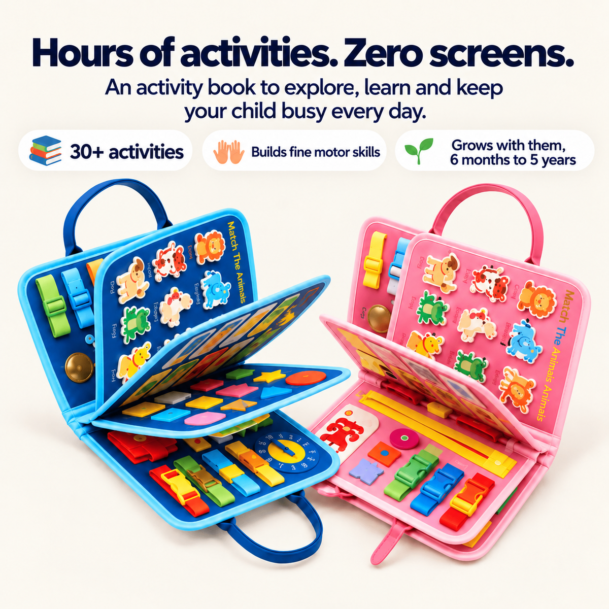 The Montessori busy book for calm, screen-free play