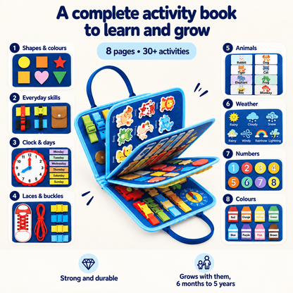 The Montessori busy book for calm, screen-free play