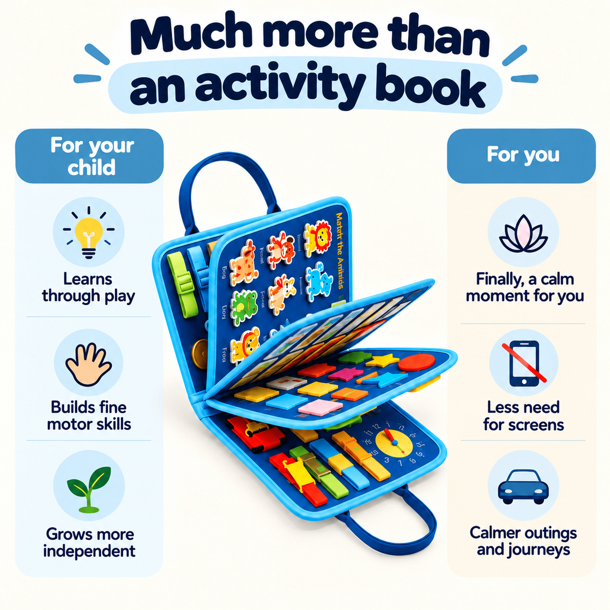 The Montessori busy book for calm, screen-free play
