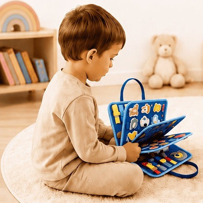 The Montessori busy book for calm, screen-free play