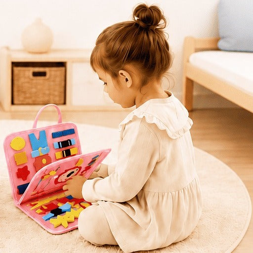 The Montessori busy book for calm, screen-free play
