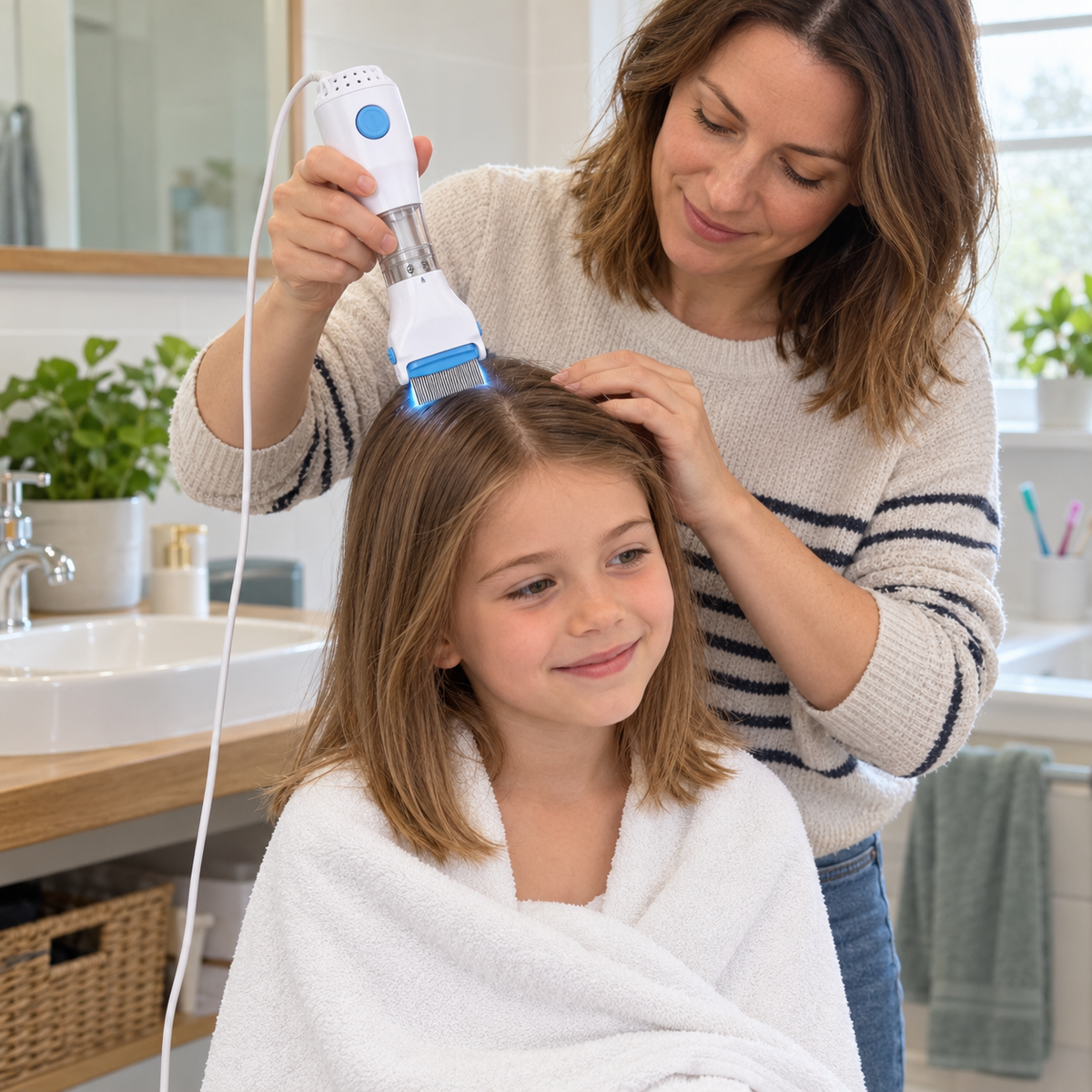 The LED lice comb that spots, combs and vacuums