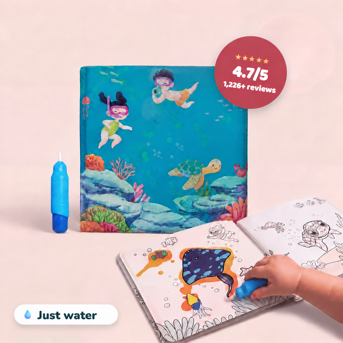 KIDDUC magic water colouring book