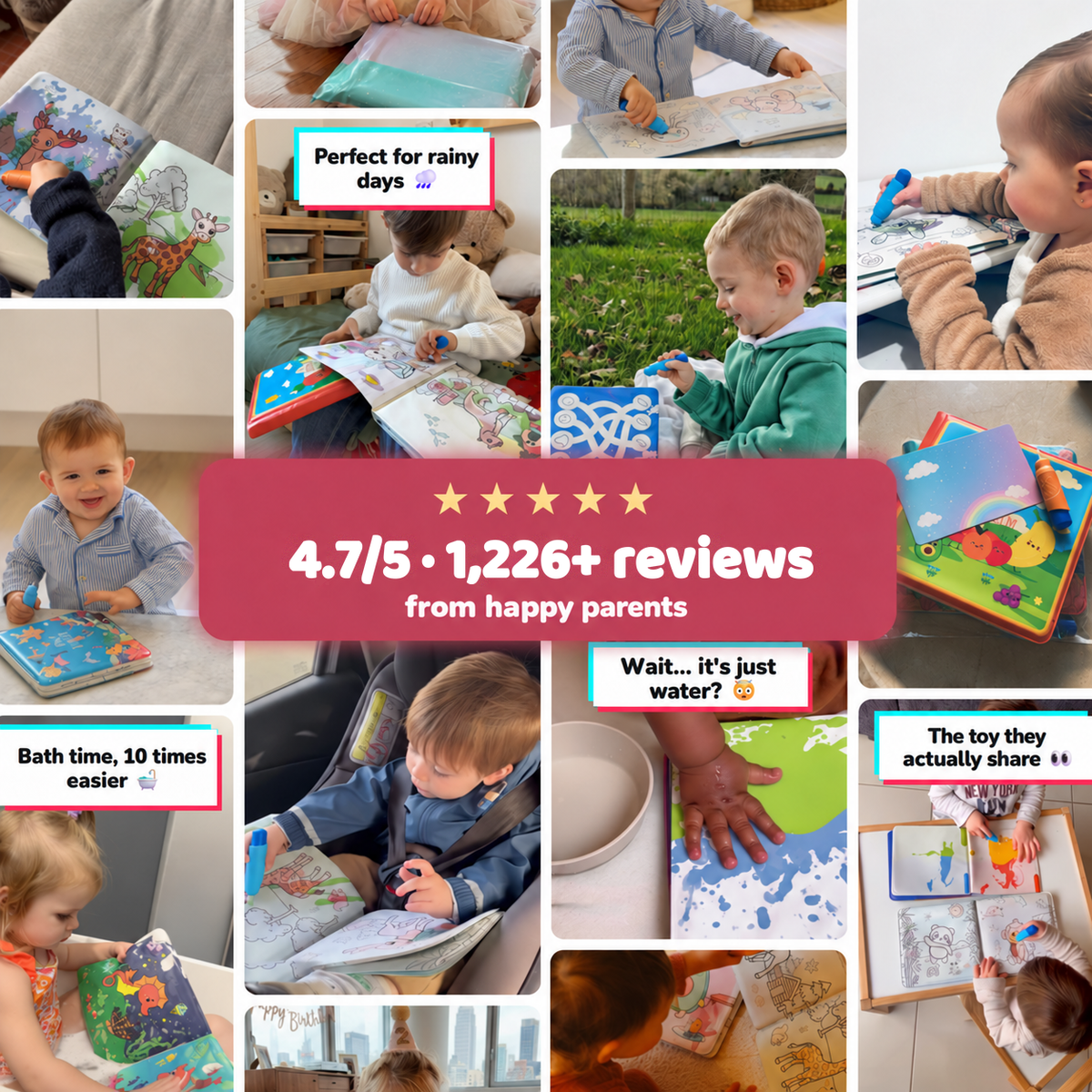 KIDDUC magic water colouring book